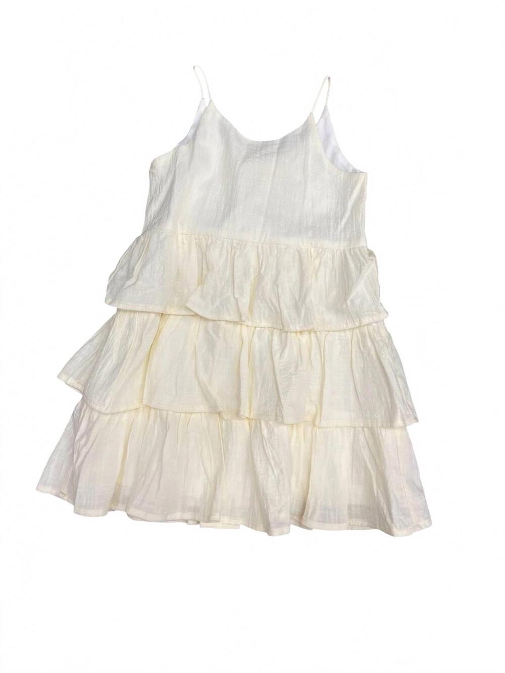 NEW MABEL + HONEY girls cotton cloud dress in white